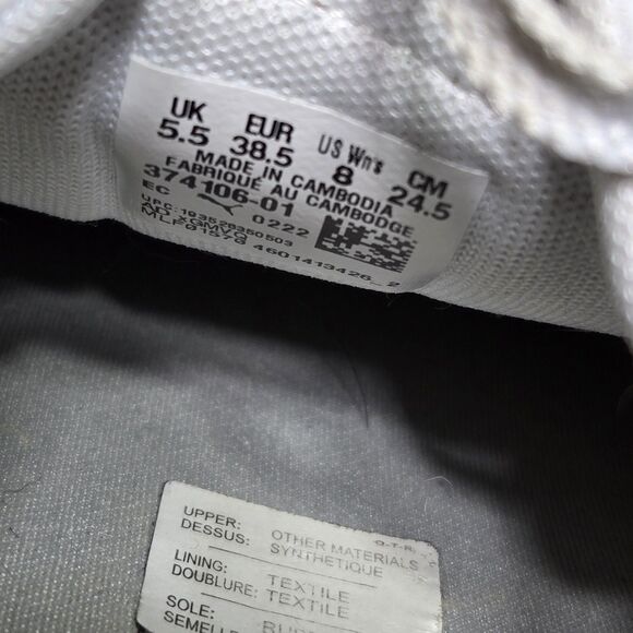 Puma Carina Womens Size 8 Retro White Casual Lowtop Shoes Sneakers 374107-01 - Picture 7 of 10